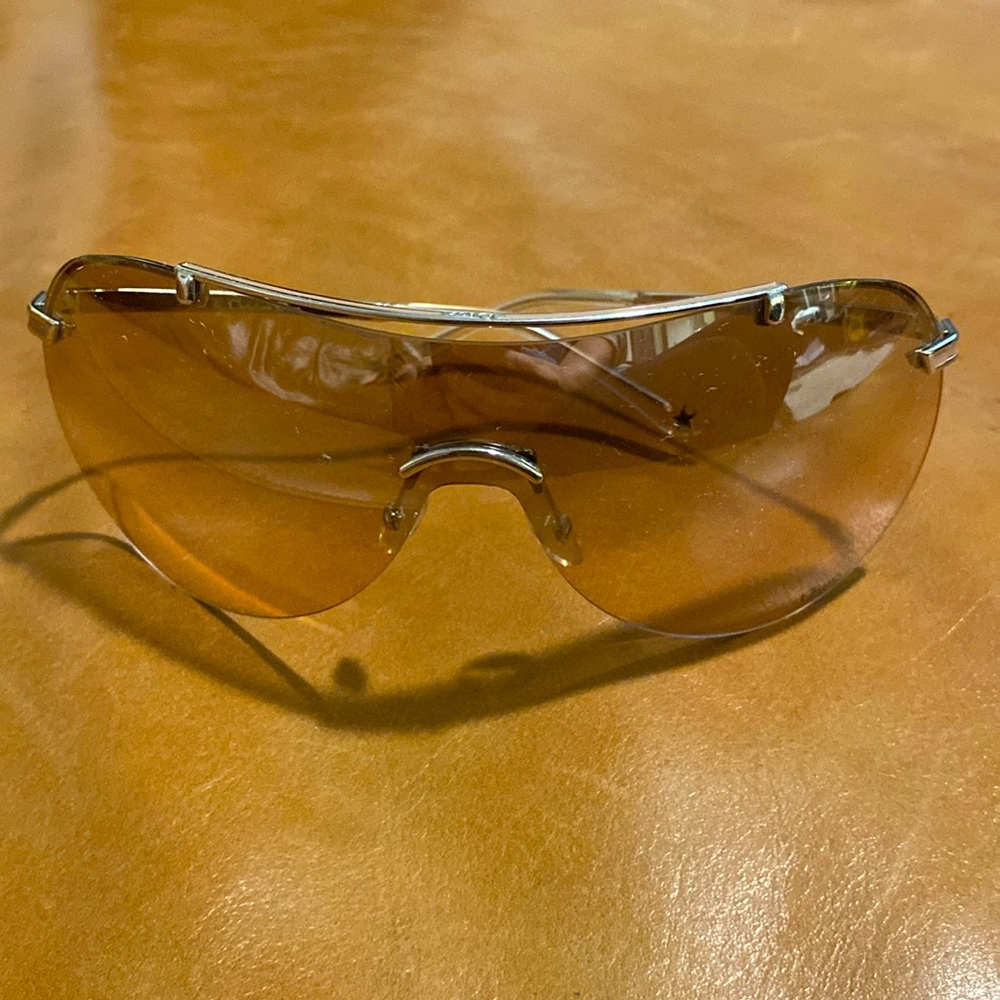 Christian Dior wrap around rimless sunglasses